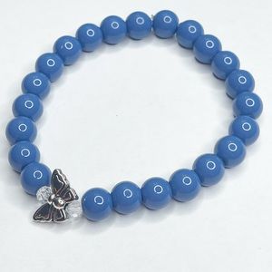 Handmade Stretch Butterfly Bracelet Purple